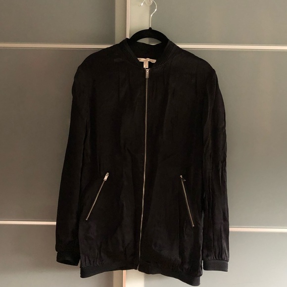TRF Outerwear Black Silky Jacket. - Picture 2 of 7